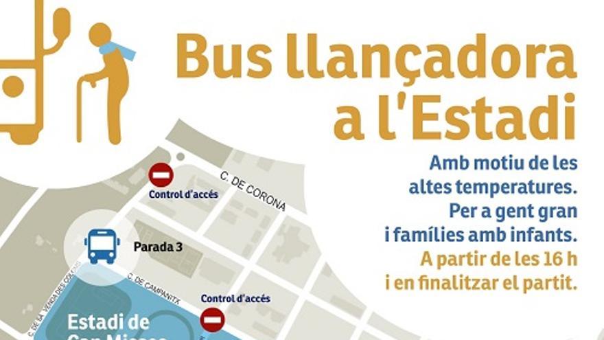 Un bus lanzadera para ir al partido de la UD Ibiza