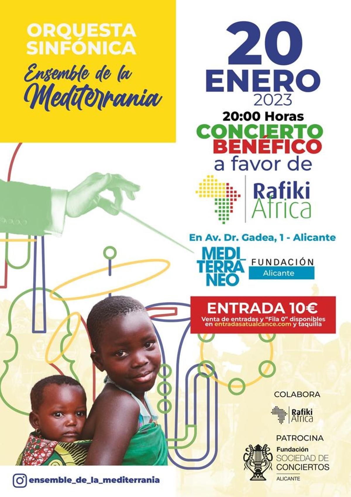 El cartel del evento solidario.