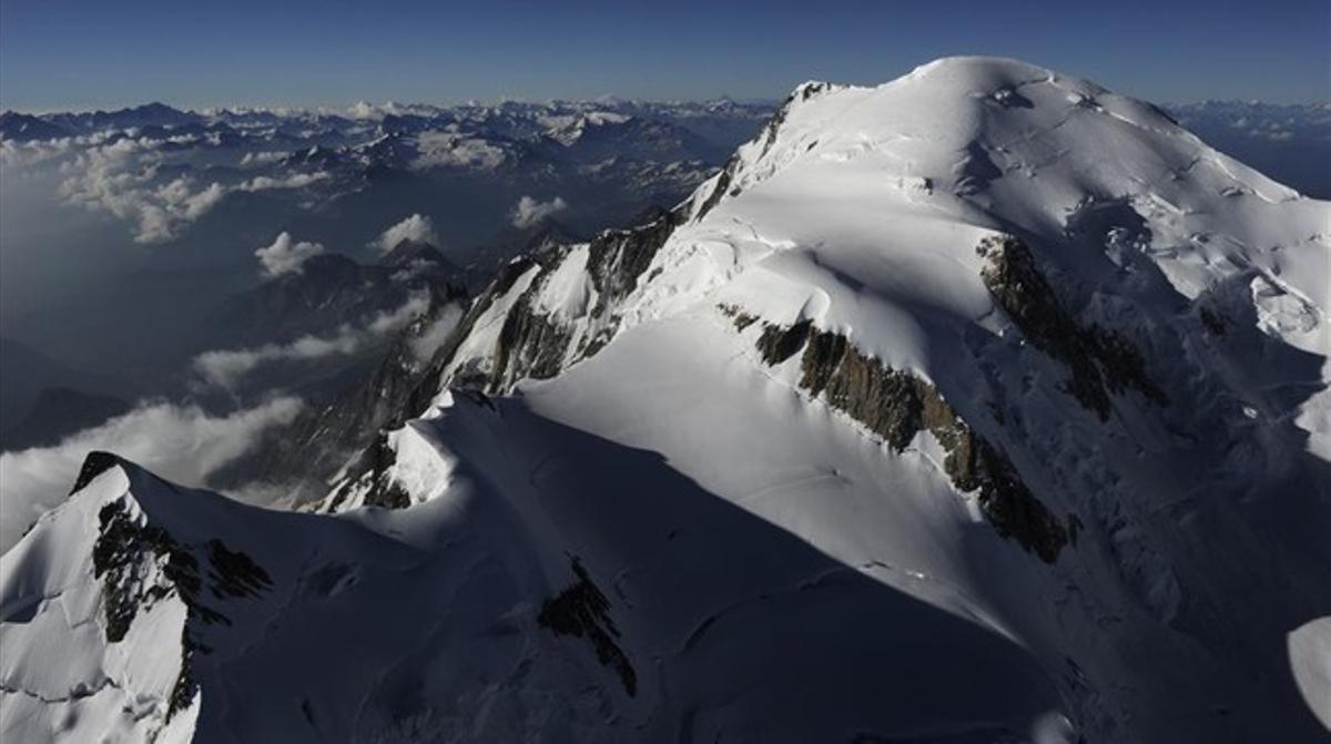 Imatge aèria del Mont Blanc en un sobrevol del 2010.