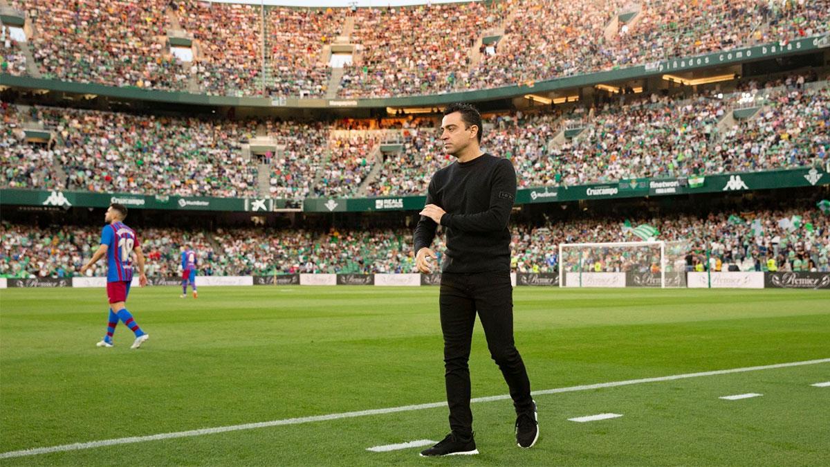 Xavi, en el Villamarín