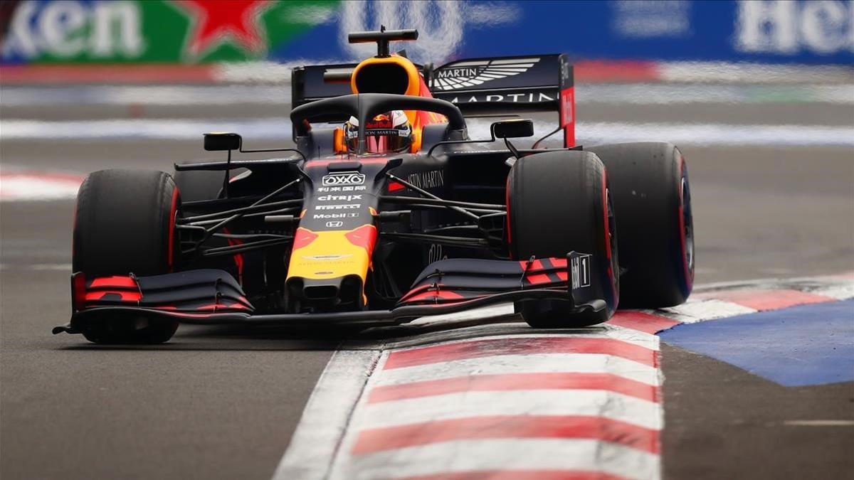 Verstappen durante la calificación en el Gran Premio de México.