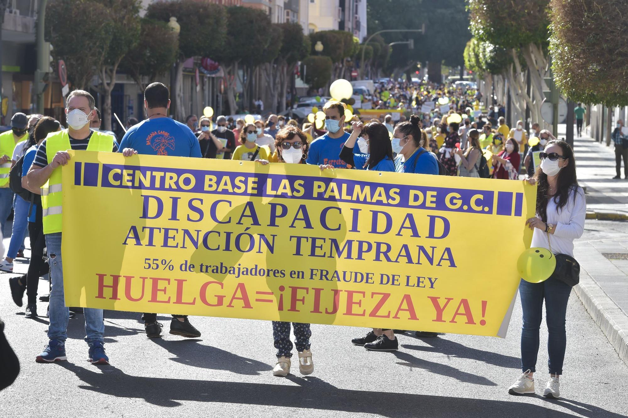 Manifestación de empleados públicos en Las Palmas de Gran Canaria