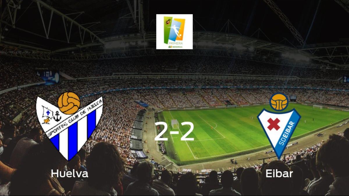 El Sporting de Huelva Femenino y el Eibar Femenino se reparten los puntos tras su empate a dos