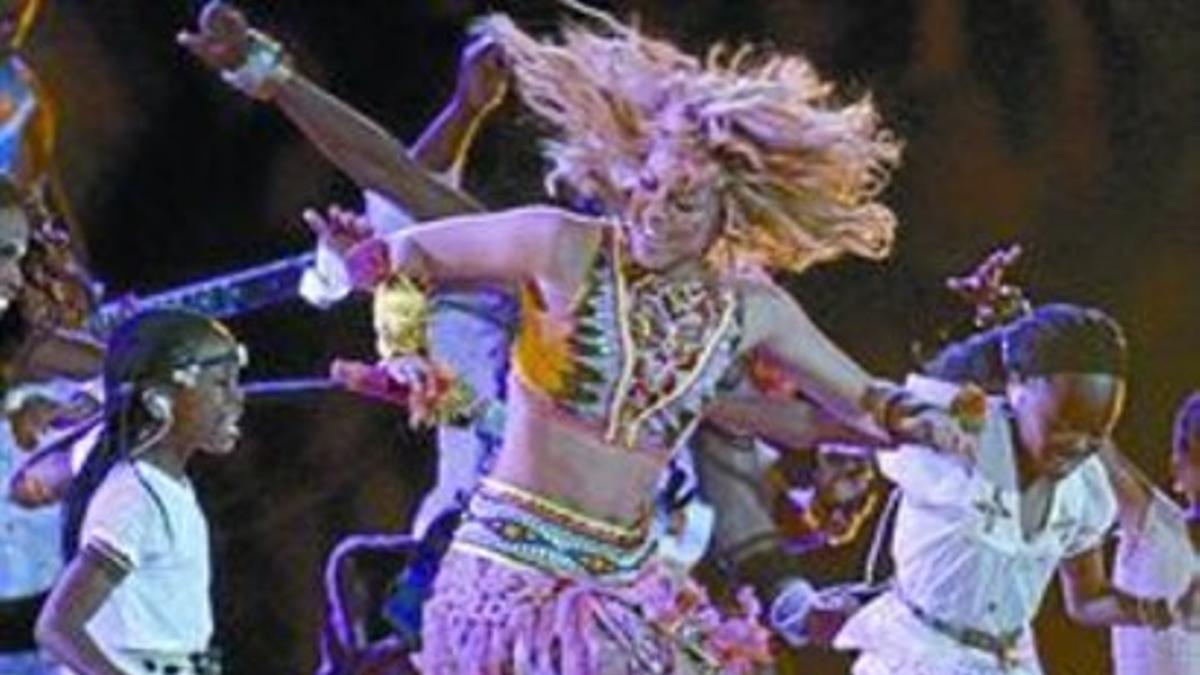 Shakira, durante su actuación.