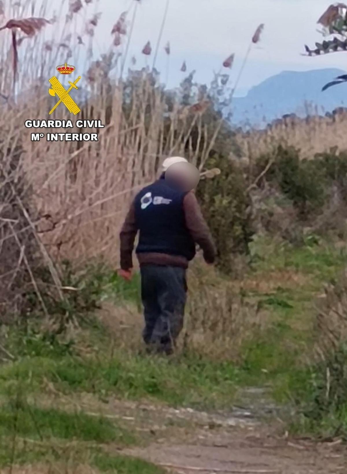 El sospechoso, deambulando por s'Albufera.