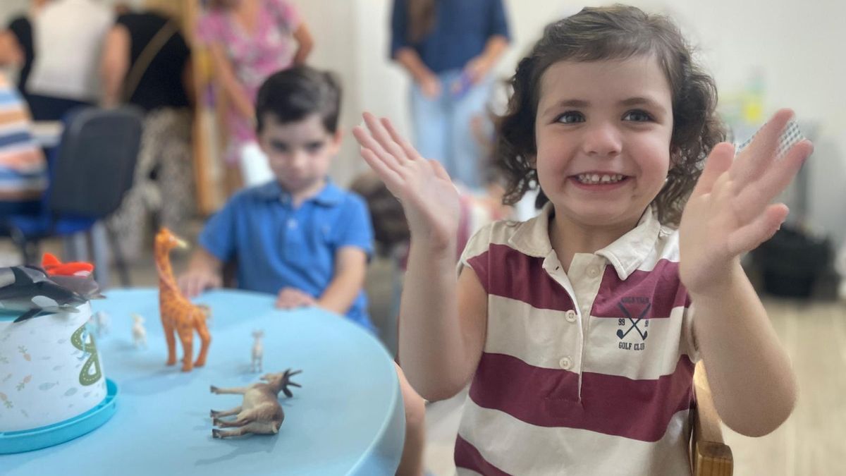 Niños en la recién inaugurada Ludoteca en Villanueva de Córdoba.