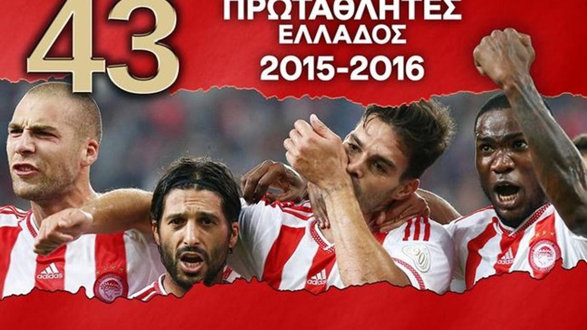 Olympiacos celebra su título de Liga número 43