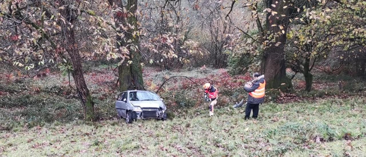 El coche accidentado.