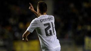 Cheryshev, en el partido ante el Cádiz