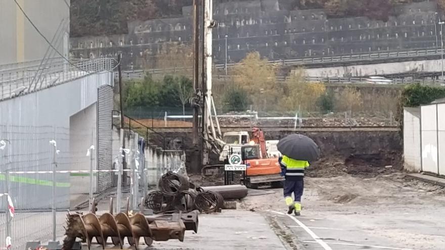 La obra del subterráneo del ferial de Langreo, encarrilada: avanza a buen ritmo y no precisará cortes de tren