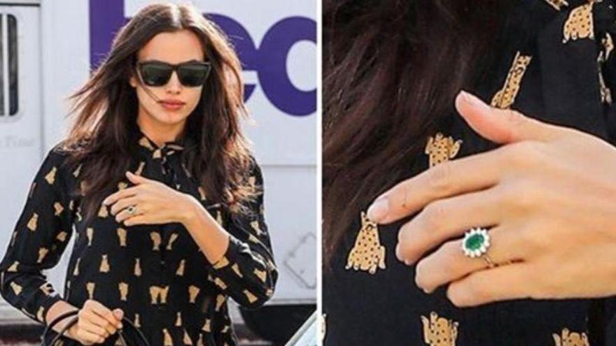 Irina Shayk luce anillo de compromiso