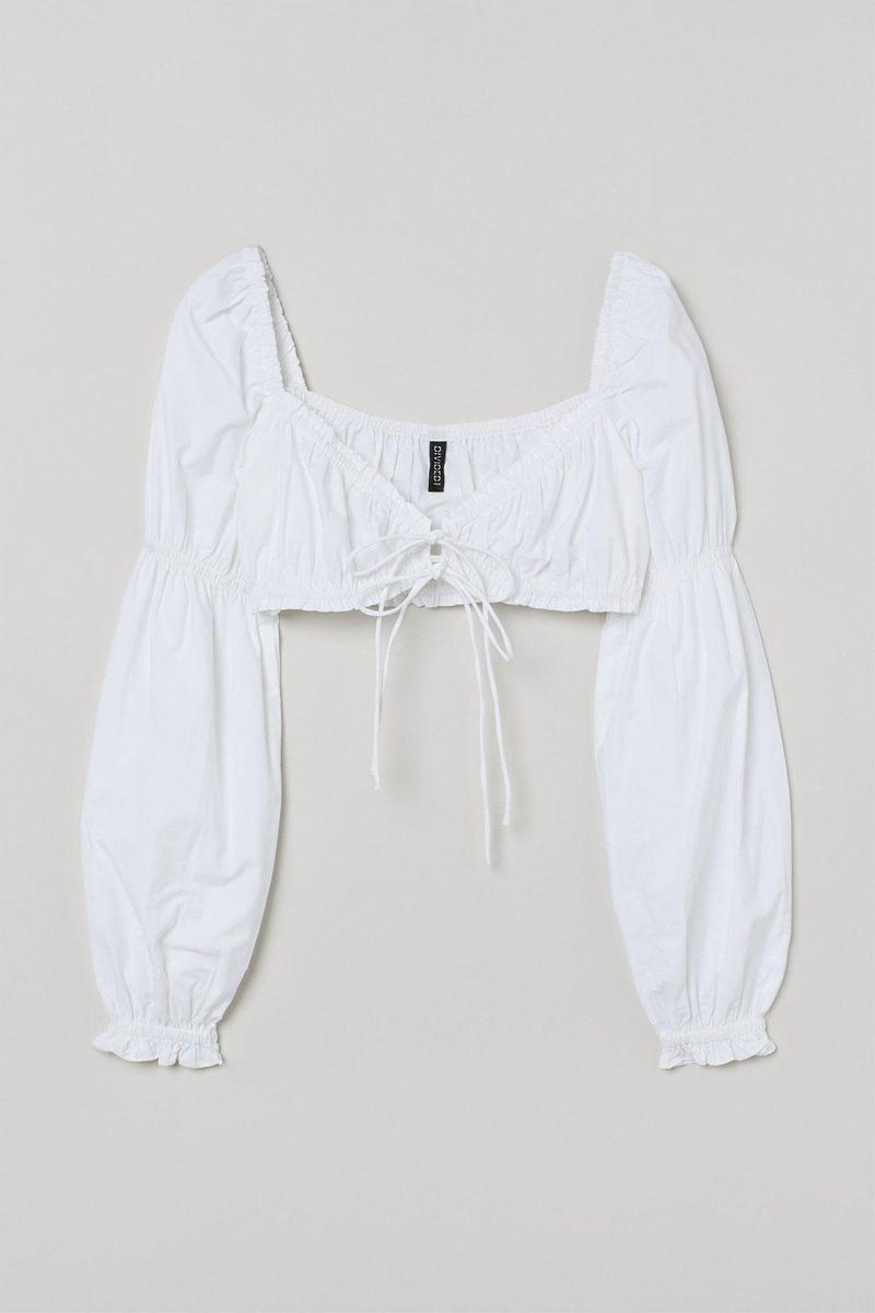 Extracropped top en blanco de H&M