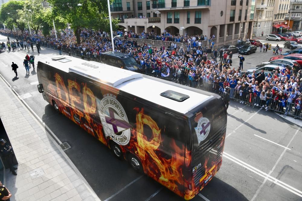 Así fue el recibimiento al Dépor en Riazor