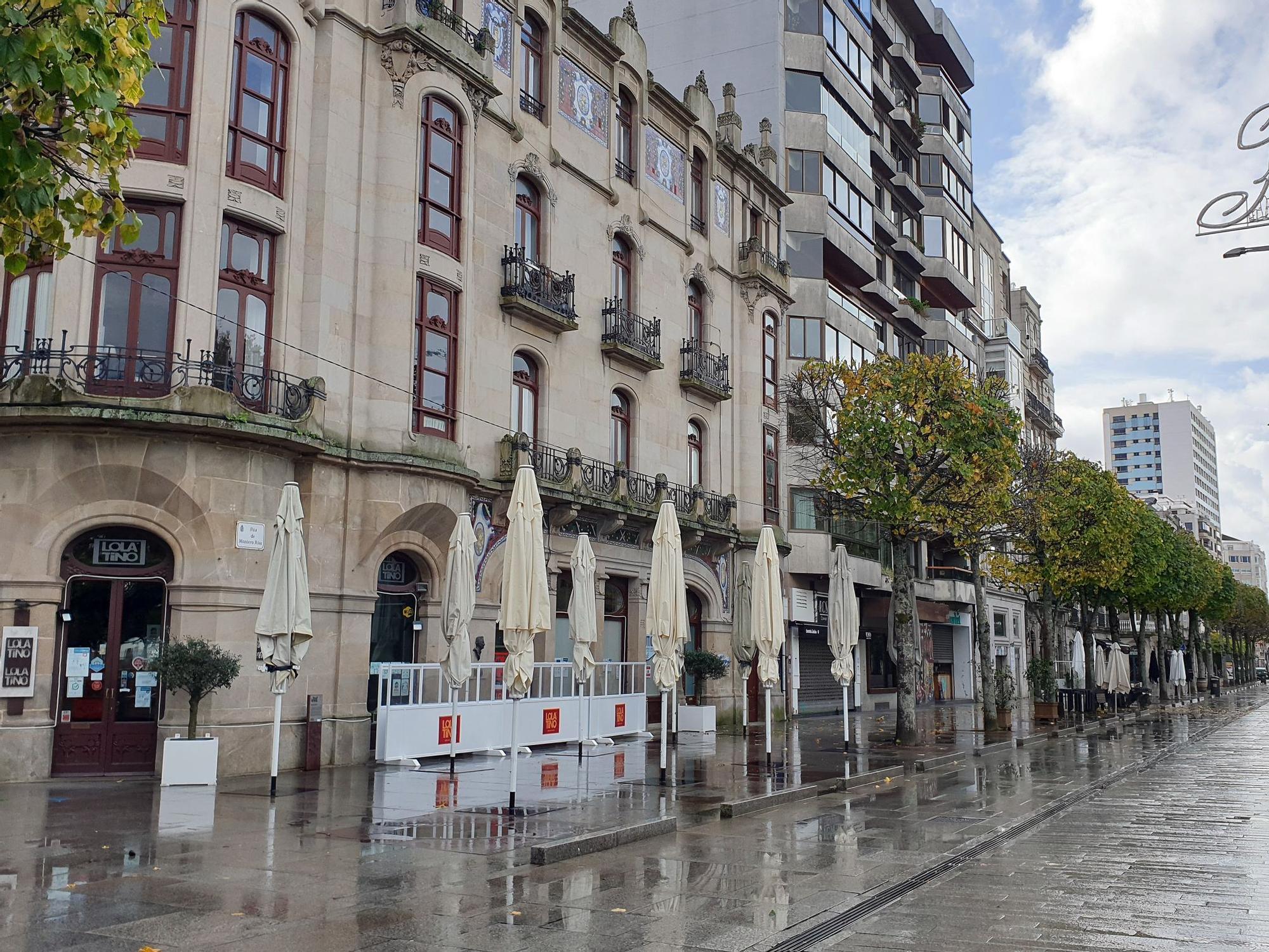 Así ha vivido Vigo el primer sábado de cierre de la hostelería