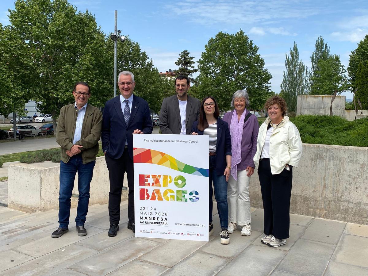 Representants dels agents implicats en l'organització de l'ExpoBages a la presentació de l'edició d'enguany