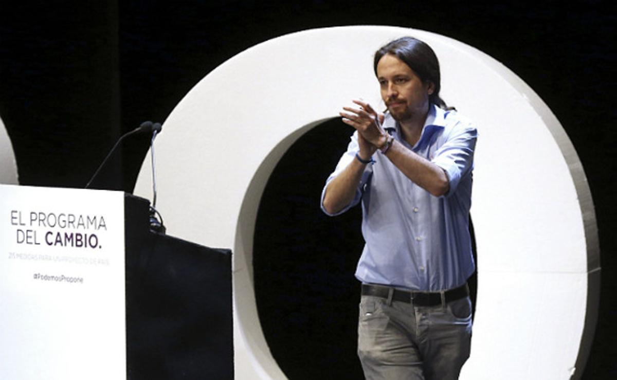 El secretari general de Podem, Pablo Iglesias.