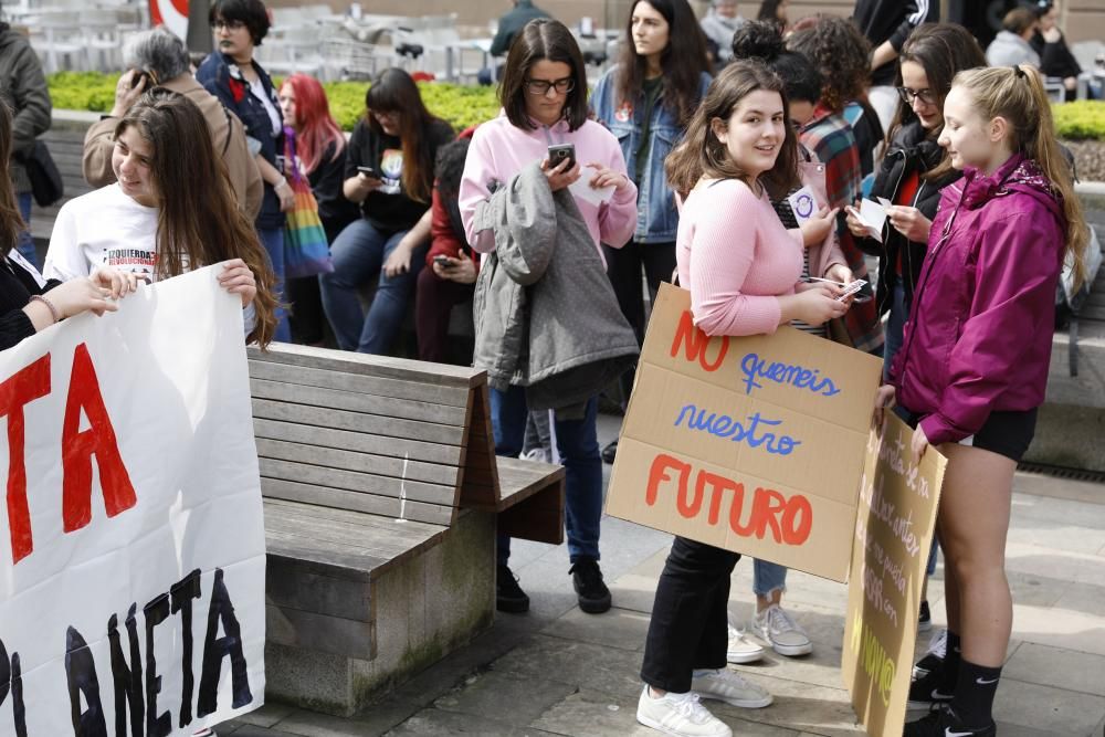 Protestas de estudiantes en Gijón