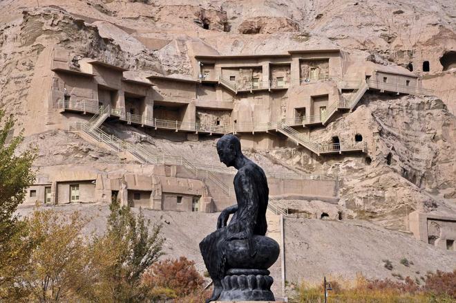 Las Cuevas de los Mil Budas de Bezeklik, en las Montañas Flameantes, cerca de Turfán