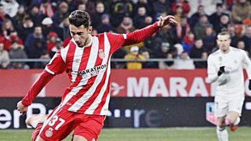 Pachón, durant el Girona-Reial Madrid de Copa.