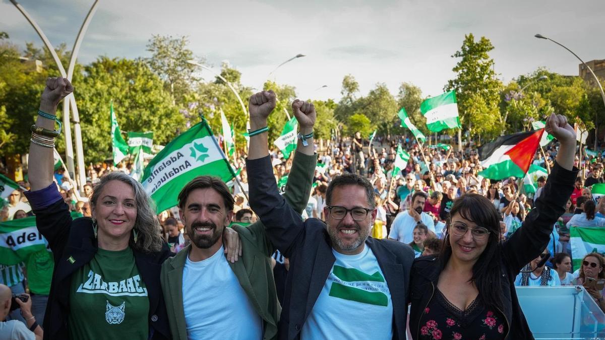 Meeting de Adelante Andalucía durante la campala electoral en Málaga
