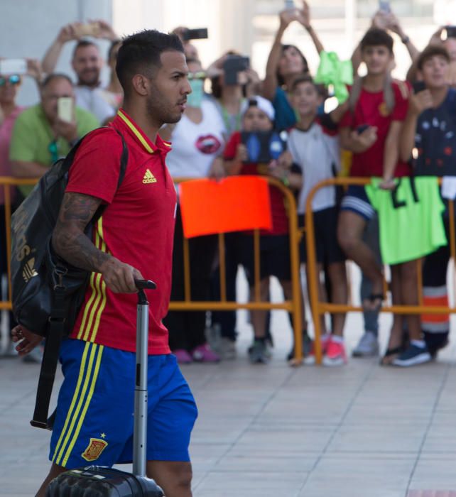 Los jugadores de la Selección llegan a Alicante