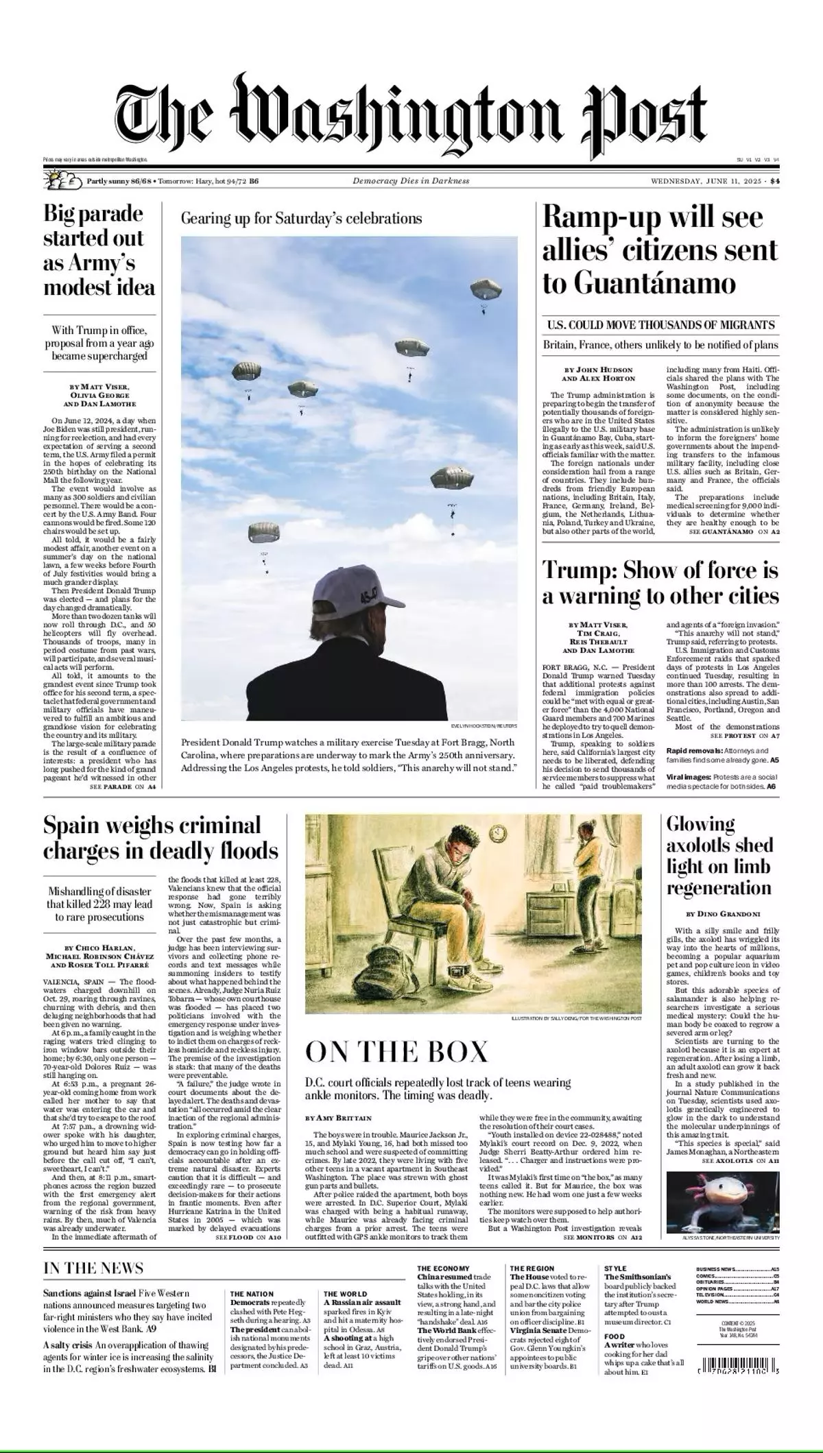 La investigación judicial de la dana, en portada de 'The Washington Post'