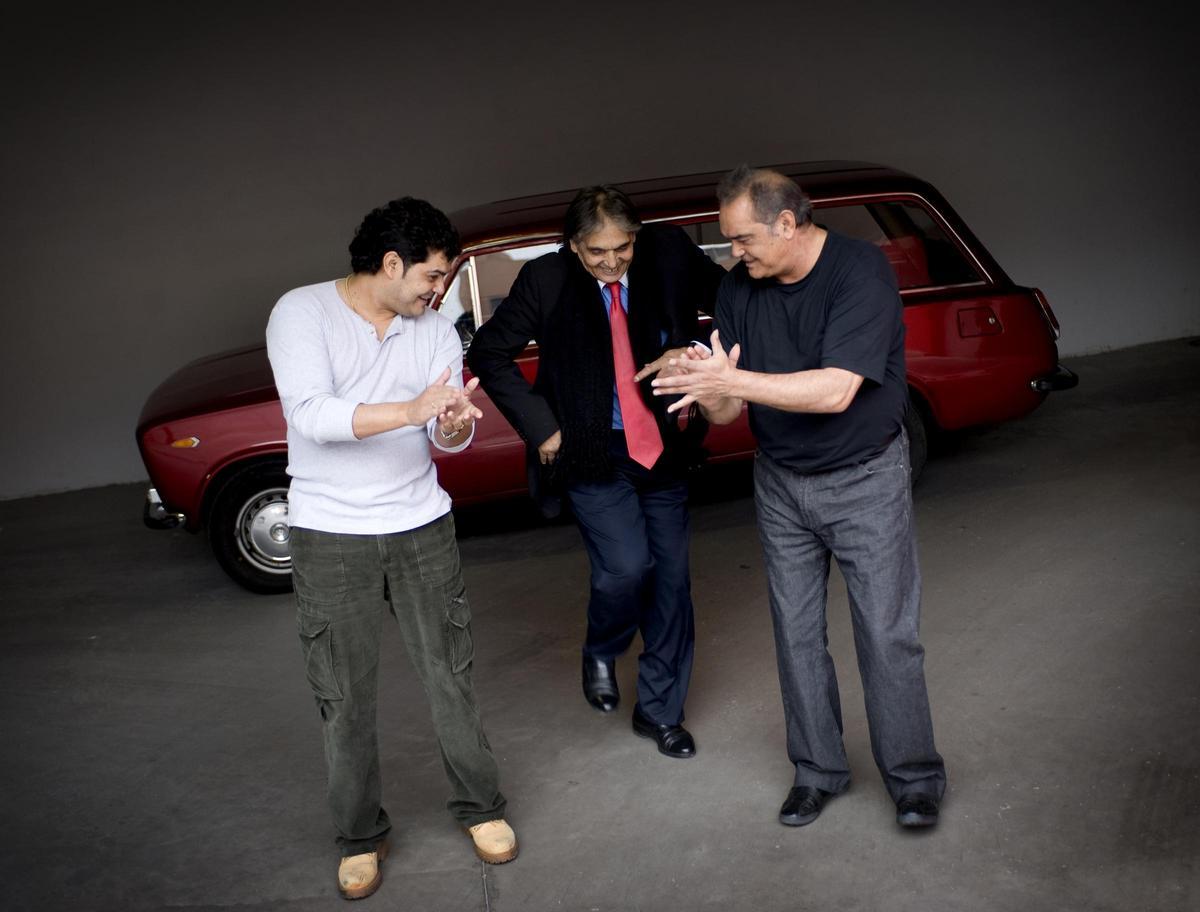 Junior, Julio y Emilio González, en 2008