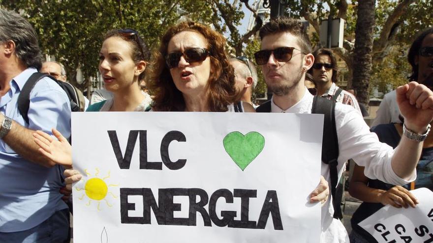 Protesta en Valencia por el Día Mundial sin coche.