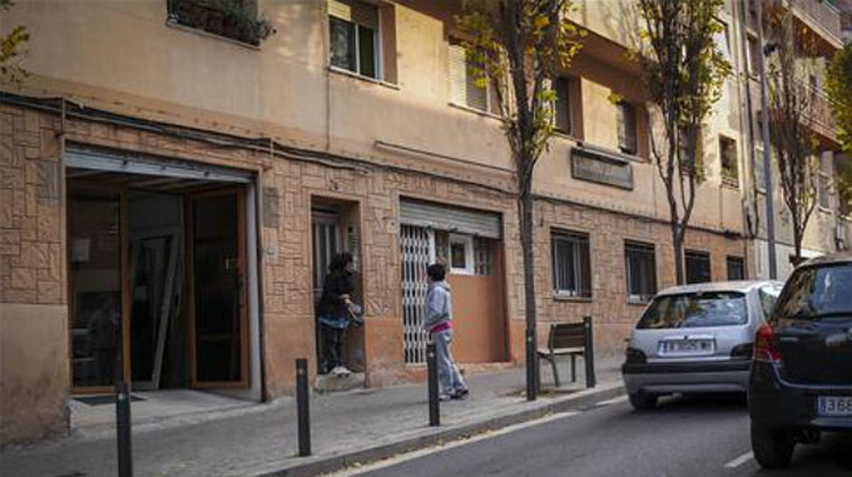 La portería del piso en el que fue asesinado Leoncio Avelino.