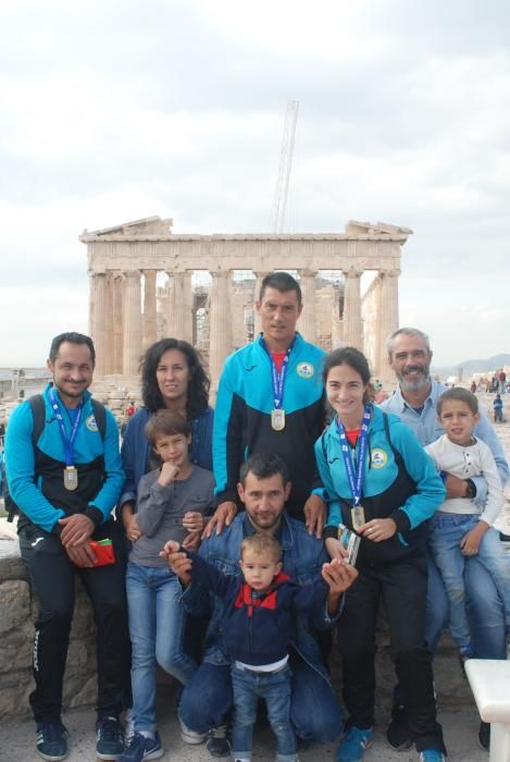 Los alistanos en la maratón de Atenas.