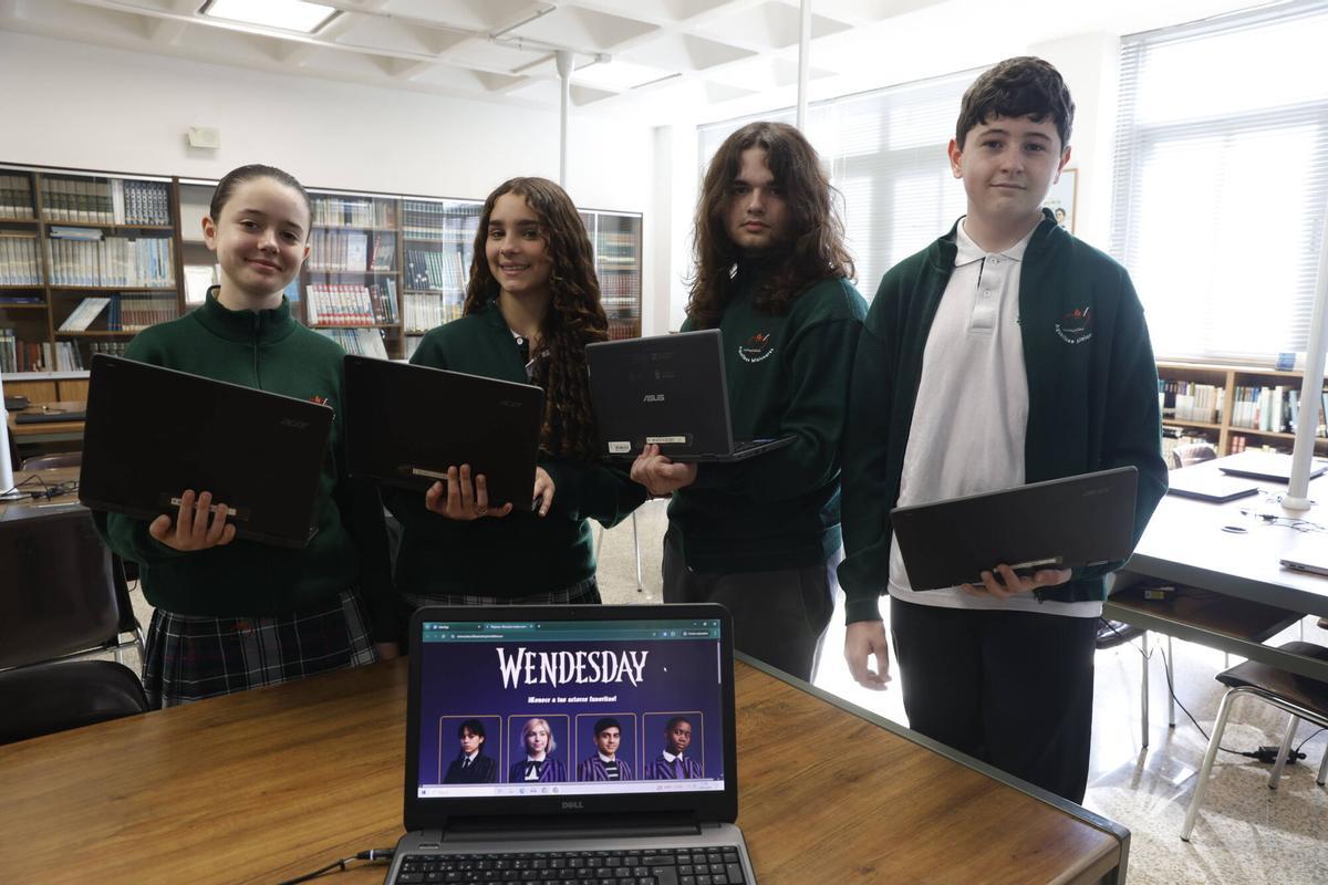 Por la izquierda, Ariana Sánchez, Alba Fernández, Samuel Menéndez y Marcos Grijalbo.