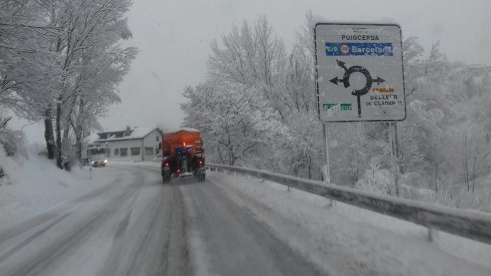 El temporal deixa 40 cm de neu a la Cerdanya