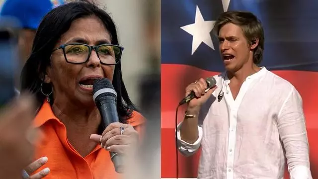 Carlos Baute se une a los cánticos de “¡Fuera la mona!” contra Delcy Rodríguez durante un acto de Corina Machado en Madrid