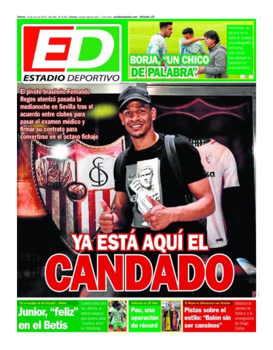 Portada ESTADIO DEPORTIVO viernes 12 julio 2019