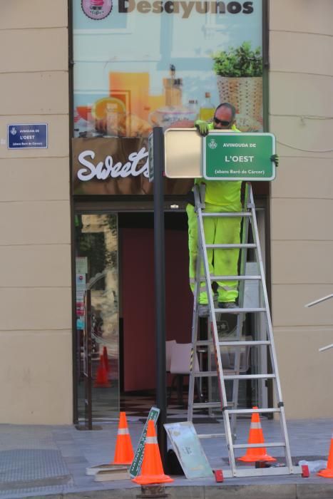 València cambia las placas de calles Franquistas