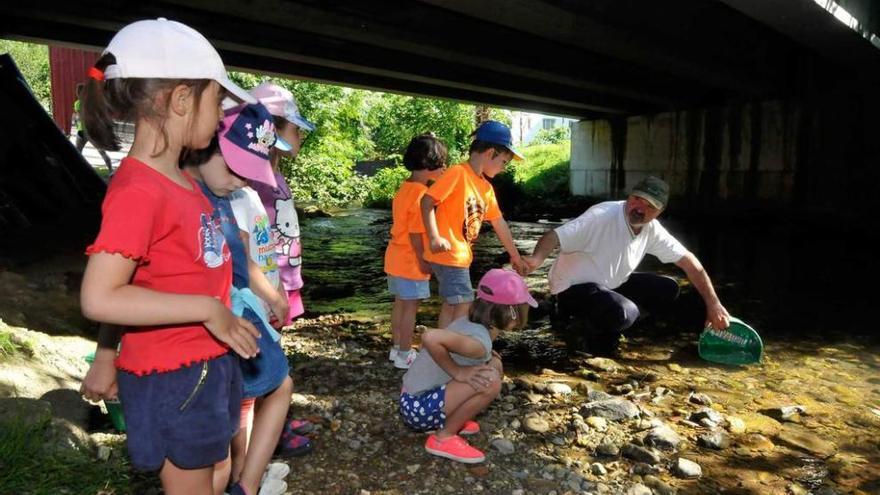 Los pescadores sueltan 30.000 alevines en los ríos de Morcín y Riosa