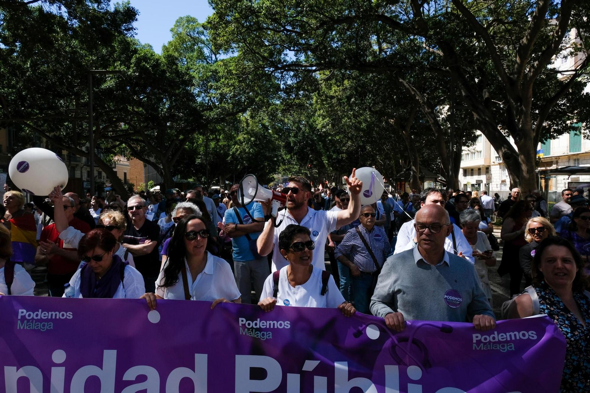 La manifestación en defensa de la Sanidad pública reúne a más de 7.000 personas en Málaga