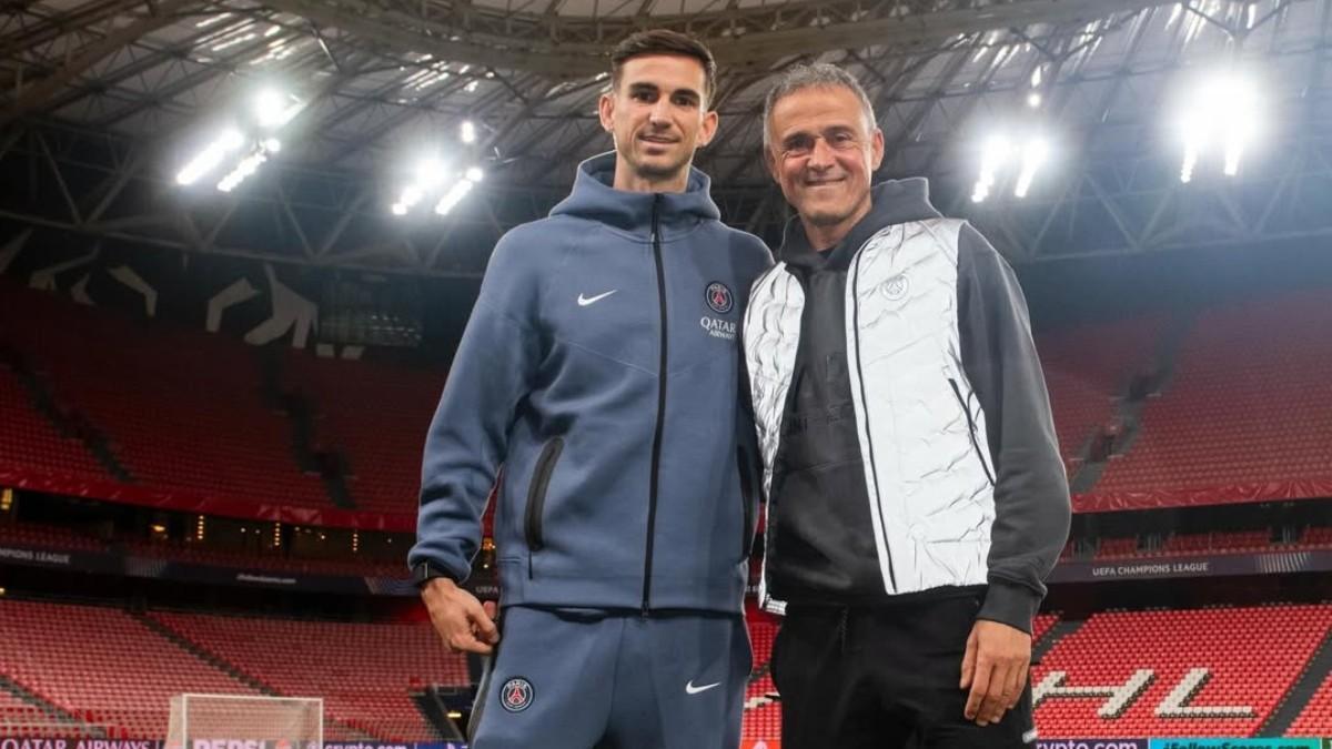 Fabían y Luis Enrique en San Mamés