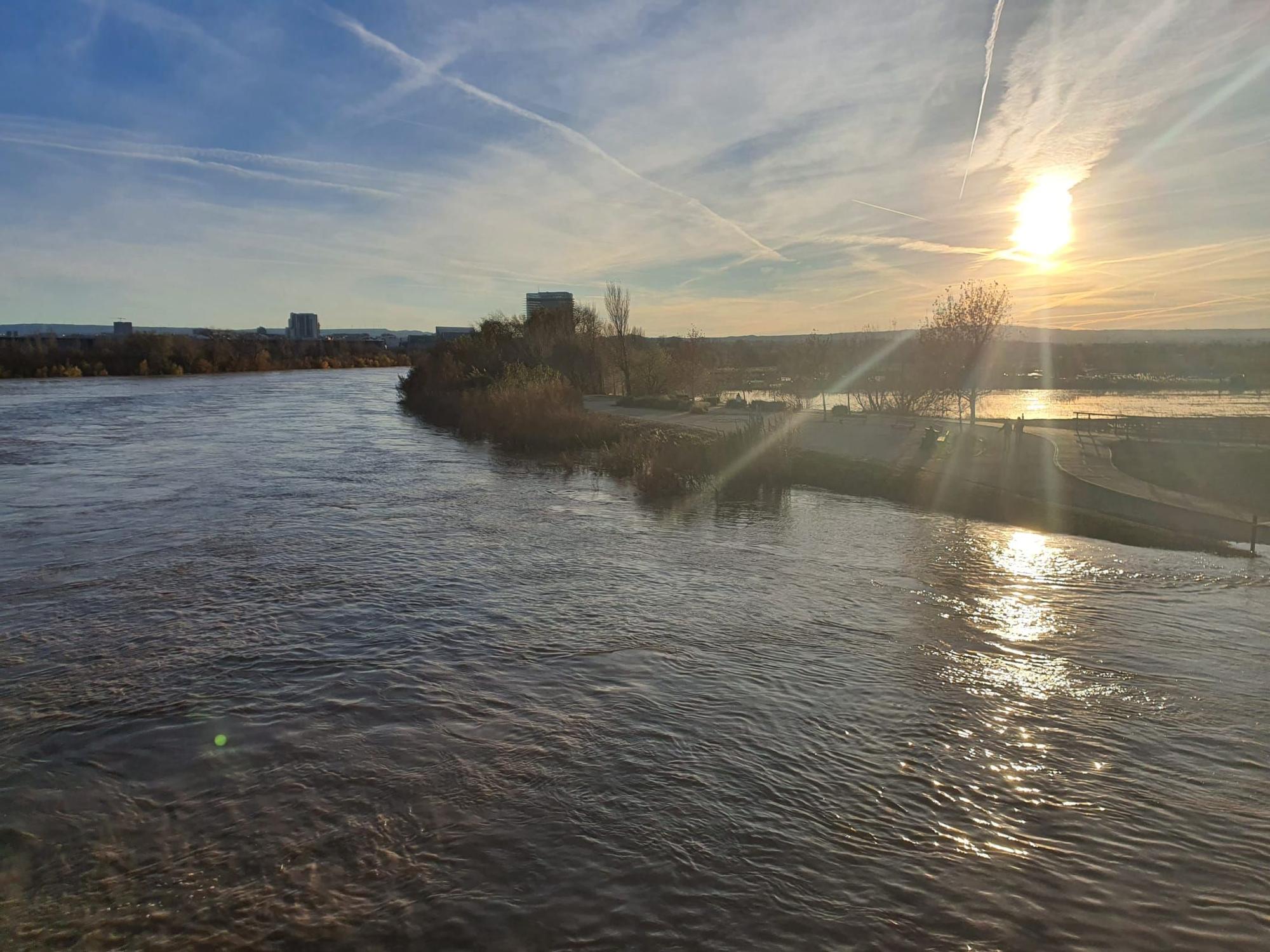 FOTOGALERÍA | El Ebro a su paso por Zaragoza -12 de diciembre de 2021