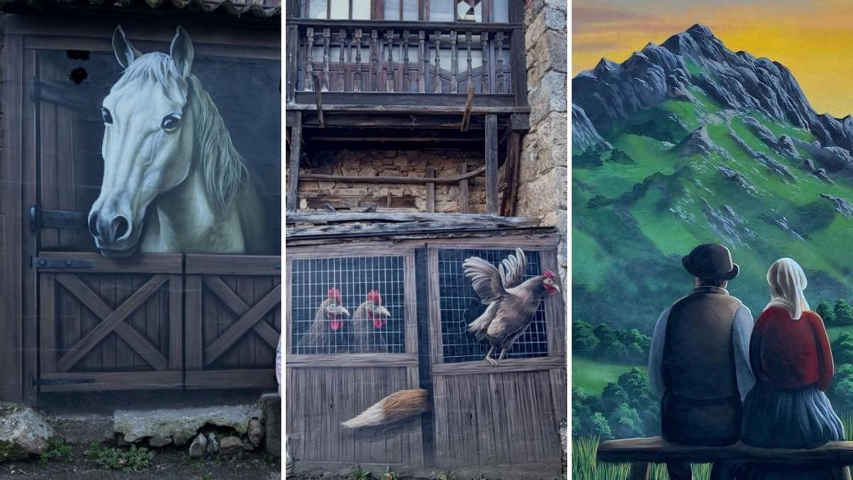 Tres murales en Canzana