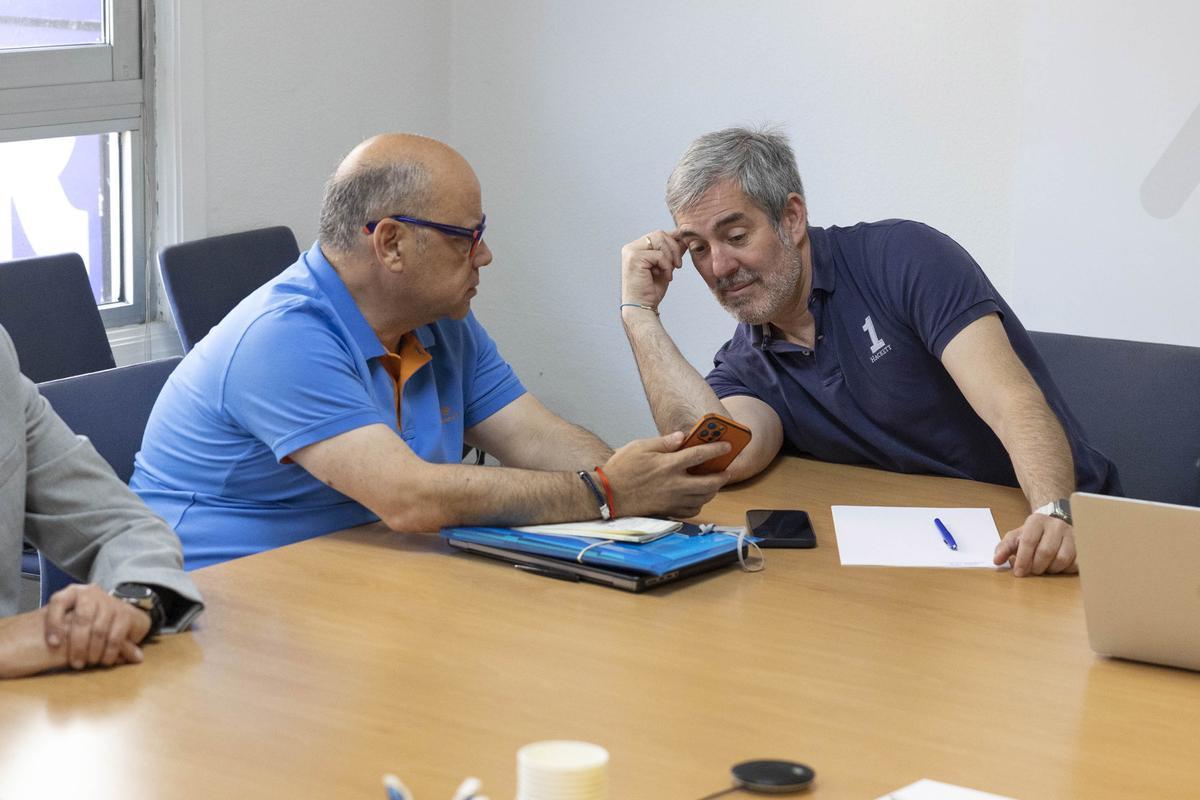 José Miguel Barragán  y Fernando Clavijo en la reunión del Comité Ejecutivo Nacional de CC.