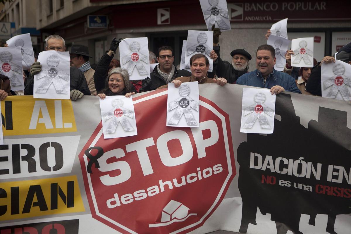 Imagen de archivo de una protesta de Stop Desahucios en Córdoba.