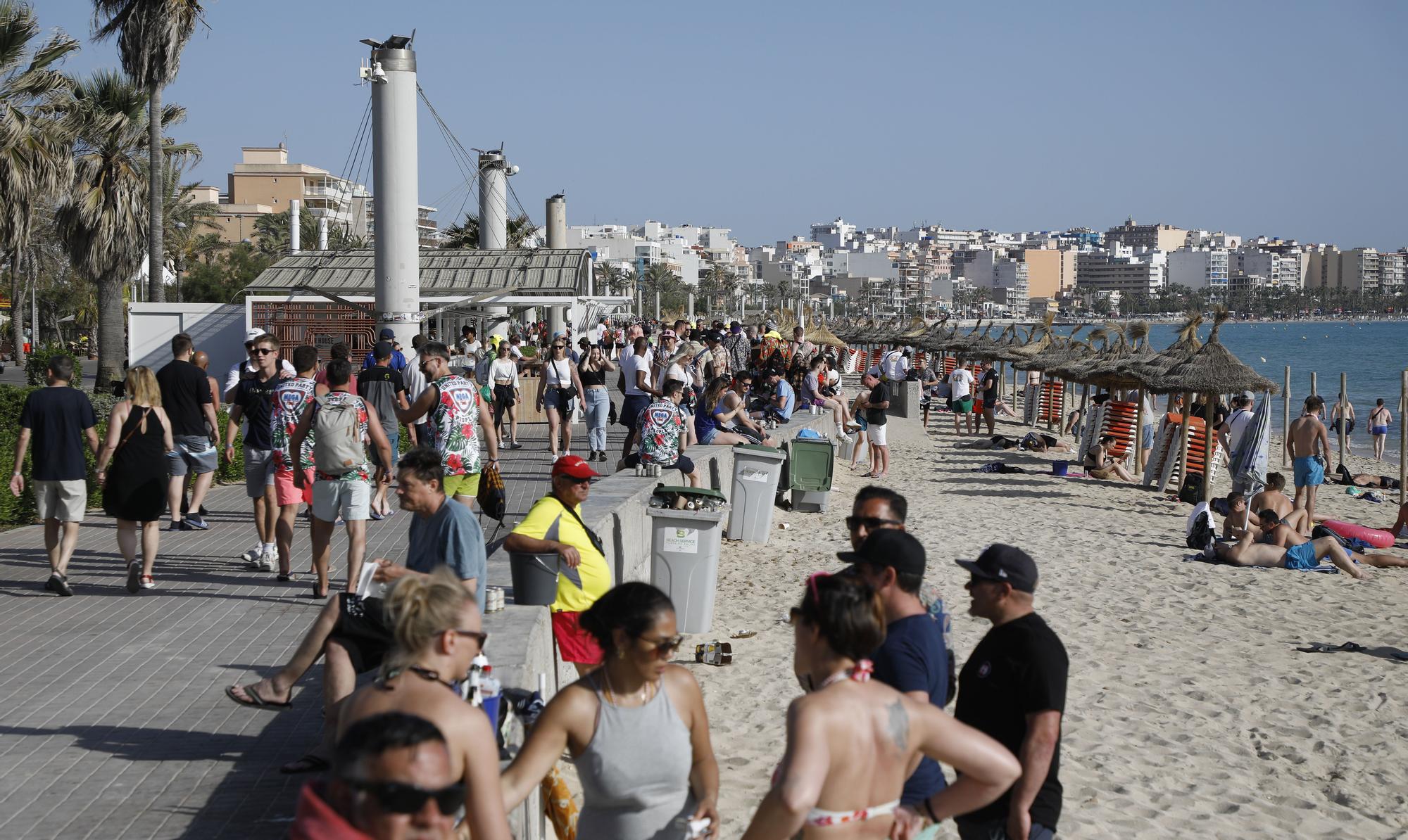 Sonne, Bier und Baden: So sieht es derzeit an der Playa de Palma auf Mallorca aus