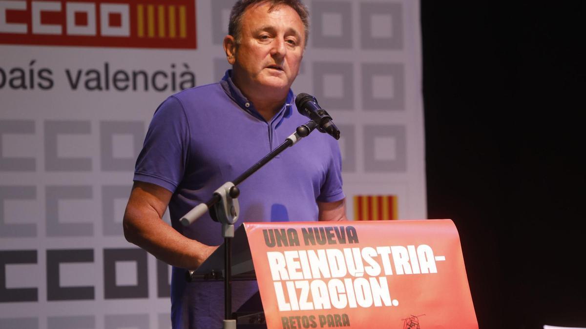 Villalba en un acto de CCOO.