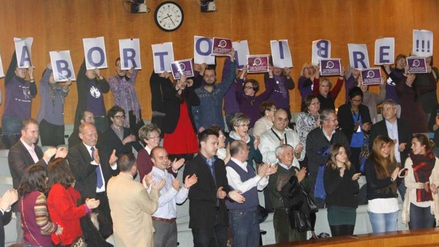 Suspenden el pleno de las Cortes de Aragón ante los gritos de &quot;aborto libre&quot;