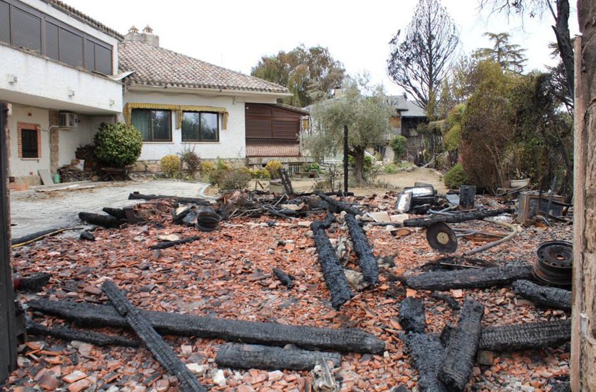 Los alrededores de algunas casas aparecieron con este aspecto.