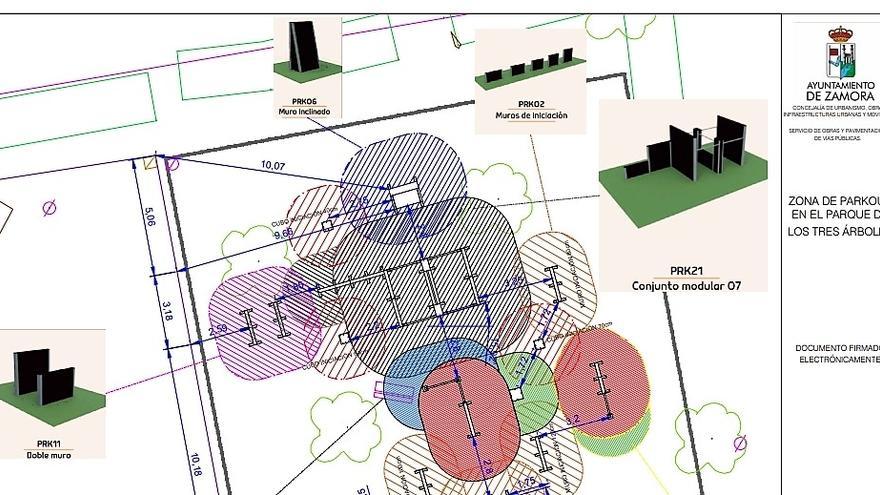 Así será la nueva pista de parkour de Zamora