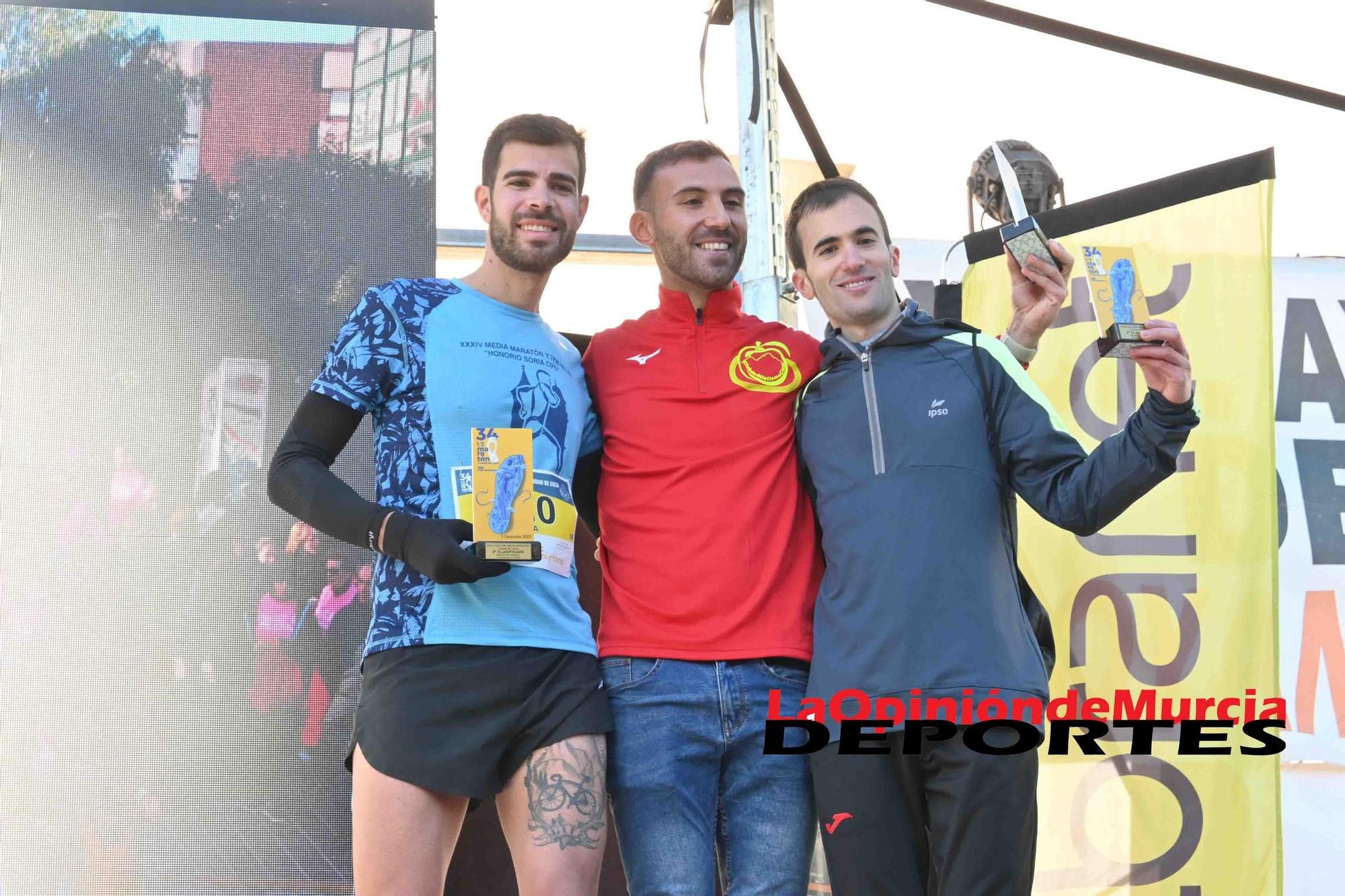 FOTOS: Podio de la Media maratón de Cieza