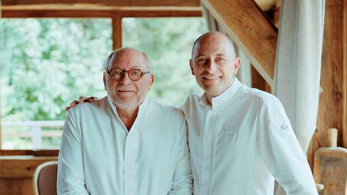 René Meilleur y su hijo Maxime, chefs de La Bouitte, que acaba de perder la tercera estrella Michelin.