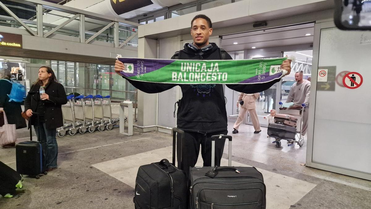 Augustine Rubit llegó este lunes por la noche a Málaga.